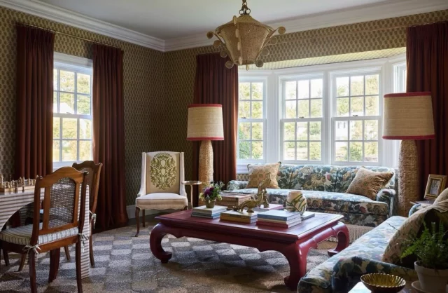 ★美品★アメリカ■The Charles Stewart■スツール■ソファ■花柄 Charles Stewart | High-Quality Custom Upholstered Furniture